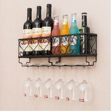 Metal Wall Mounted Wine Glass