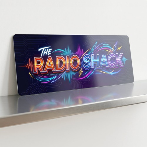 The radio shack metal sign - the,