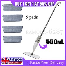 Spray Mop for Cleaning Floors Microfibre Flash Speed Power Cleaner 5 Pad Dry Wet