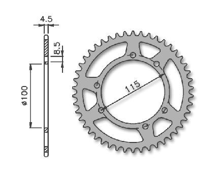 Igm gold rear sprocket - rear,