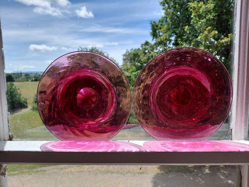 Vintage cranberry pair - vintage, cranberry?