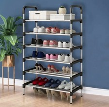 PORTABLE  METAL 6 TIER SHOE