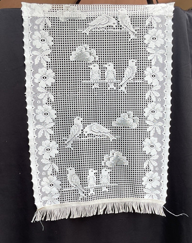 Filet lace birds flowers - lace,