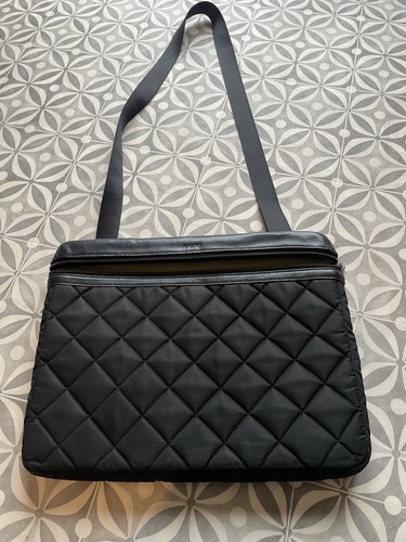Knomo black quilted nylon - black,