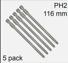 5x Magnet Screw Gun Bits bits PH2 Smd57 SD-M2 116mm Hilti SMD 57 