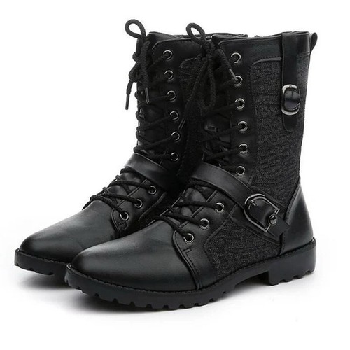Men gothic rock boots faux - men’s,