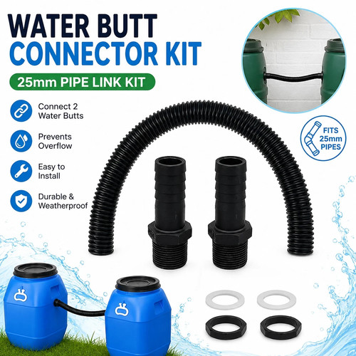 Water butt connector pipe link - butt,