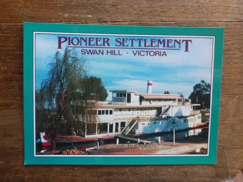Old australian postcard - old, swan