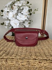 Vintage red leather belt bag