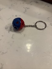 Tupperware Mini Shape Sorter Ball Keychain Red & Blue Shape-O-Ball Keyring New