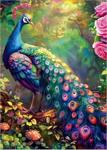 Educa peacock garden 1000 - peacock,