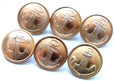 USSR / Russia Soviet Navy Military Tunic Uniform Buttons With Anchor 22 mm
