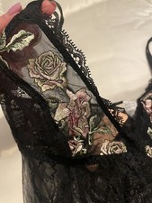 Lise Charmel Women's Black Mesh Body/Bodysuit, Size M/EUR 40 Desir De Roses 🌹