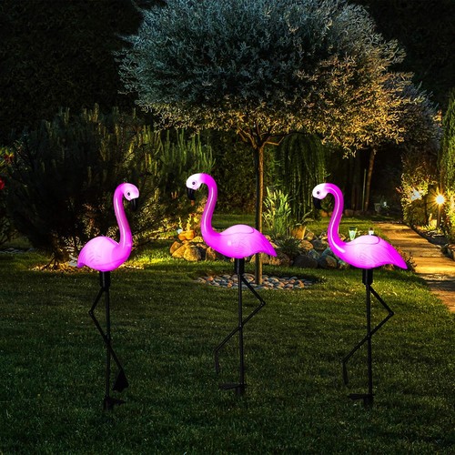 Flamingo solar stake - stake, lights