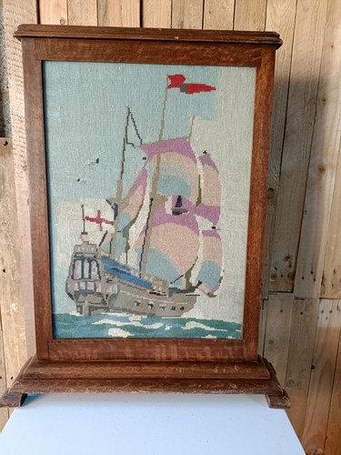 Art deco antique fire screen - art,