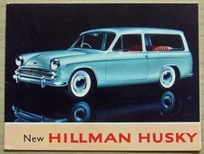 HILLMAN Husky Car Sales Brochure 1956 Ref 725/H - 1/86/70