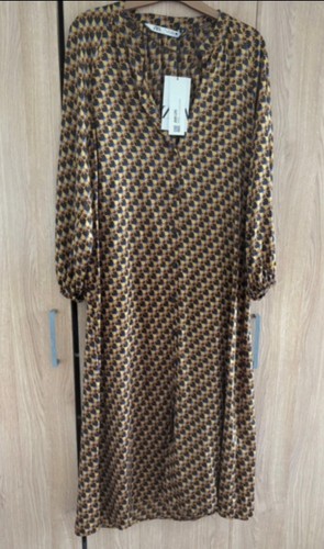 Zara printed kaftan dress - zara,