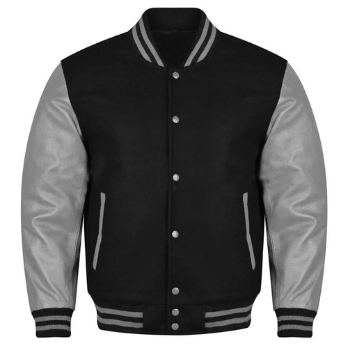 Men varsity black - black, letterman