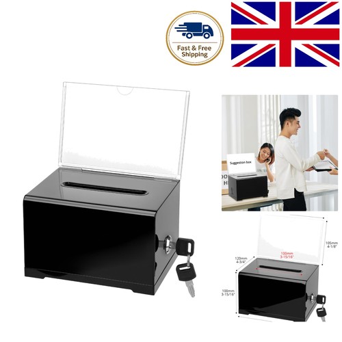 Compact secure donation box - secure,