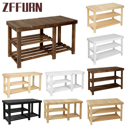 Tier soild wooden shoe rack - soild,