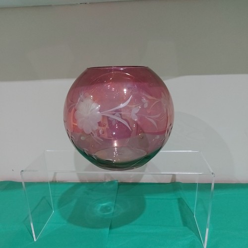 Vintage cranberry glass bowl - vintage,