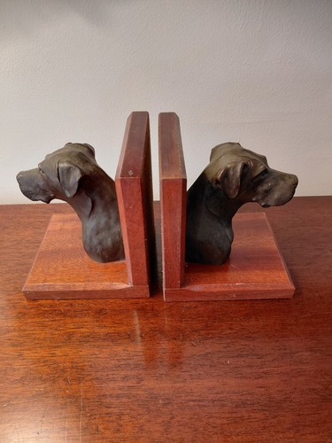 Vintage pair resin - wood, "