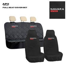 FOR NISSAN NAVARA NP300 - FRONT + QUILTED REAR WATERPROOF SEAT COVERS HEAVY DUTY