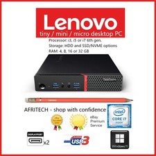 Windows 11 Lenovo Tiny M900 i7 6th Gen 2TB SSD 32GB RAM Mini PC DESKTOP 4K *VAT*
