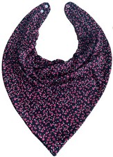 Adult Dribble Bib Special Needs Tiny Red Flowers Bandana Bib Neckerchief