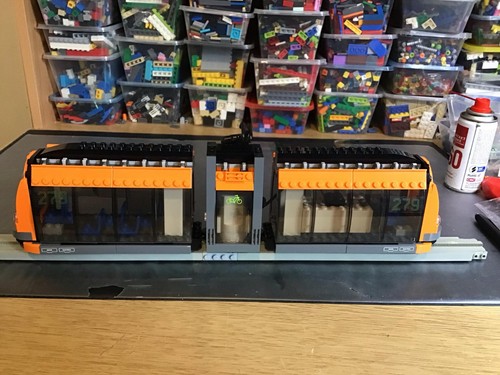 Lego monorail tram based - monorail,