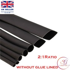 2:1 BLACK HEAT SHRINK ELECTRICAL TUBING WRAP SLEEVING CAR CABLE HEATSHRINK