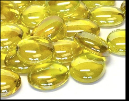 Coloured glass pebbles - 25,