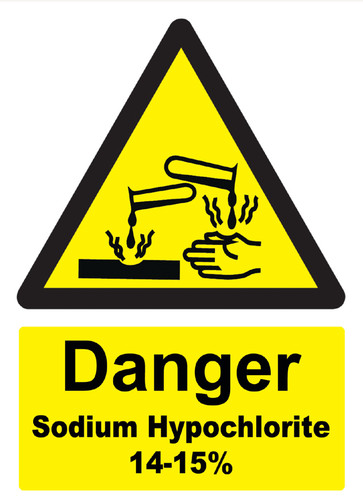 Danger sodium hypochlorite - sodium,
