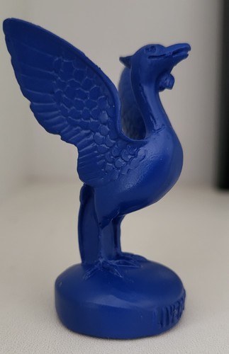 Liver bird blue mini statue - blue, 3d