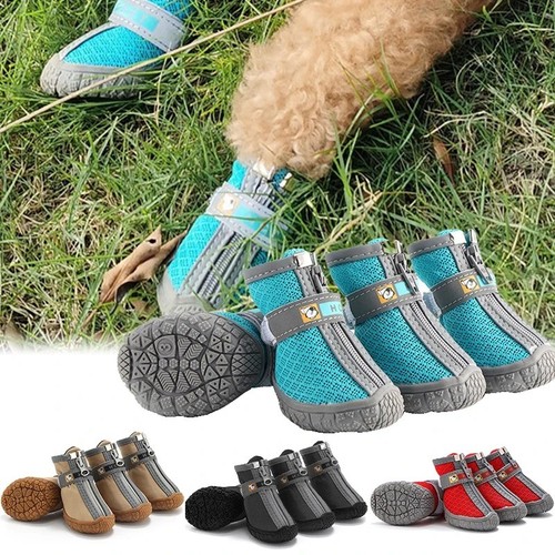 4pcs set dog shoes - dog, paw