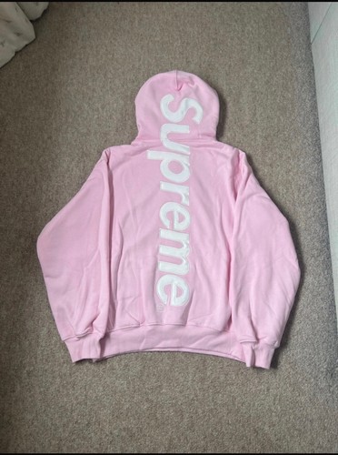 Supreme satin appliqué hoodie - satin,