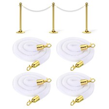 4Pcs 5Ft White Velvet