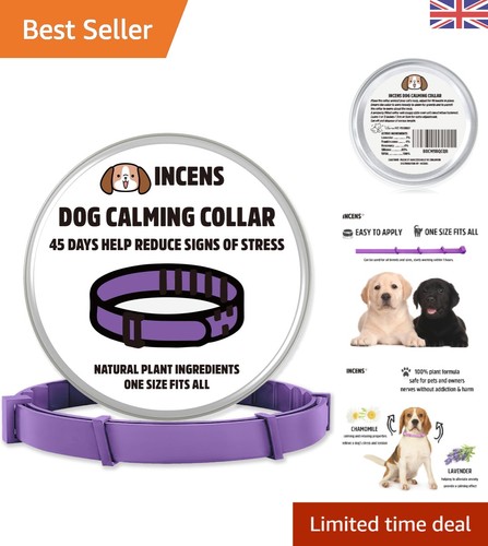 Purple silicone calming collar - purple,