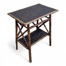 Vintage bamboo side table -