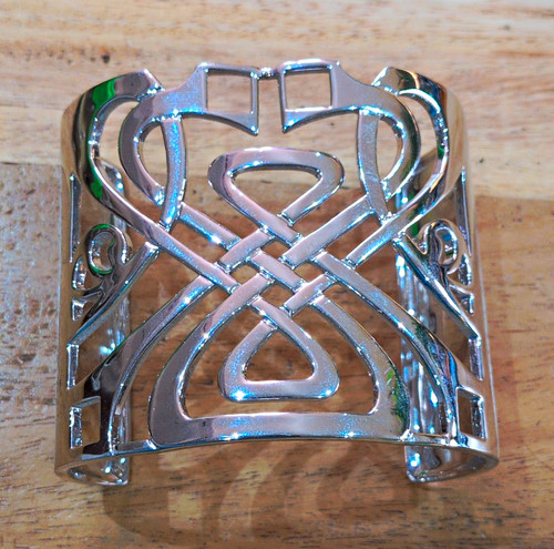 Biba silvertone cuff bangle - ,