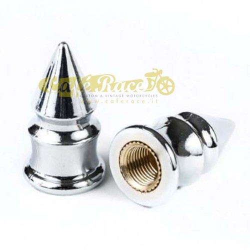 Chrome spike valve cover caps - spike,