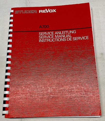 Revox a700 service manual - revox,