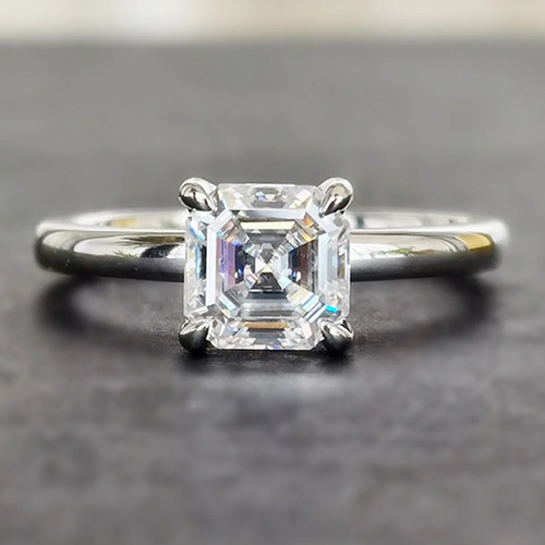 Asscher cut moissanite - 2.00,