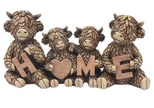 Hughie Highland Cow Ornament Gift Decoration Love Heart Various Cows Gift Boxed