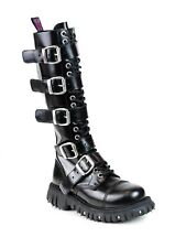 Alpha Rangers 20 Hole Boot Black Ranger Unisex Buckles Buckles Gothic 5032