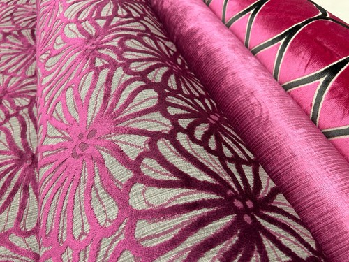 Art deco floral velvet fabric - deco,