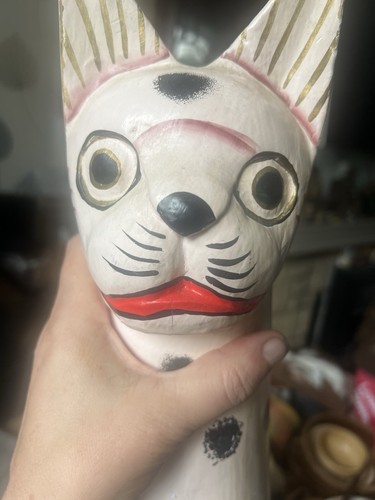 Vintage wooden hand painted - hand,