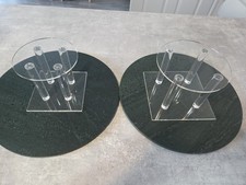 2 Clear Acrylic Cake pillars -