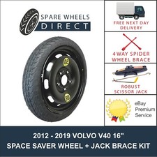 VOLVO V40 2012 - 2019 16" SPACE SAVER SPARE WHEEL + JACK KIT (F1)