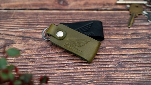 Honda leather keyring - honda,